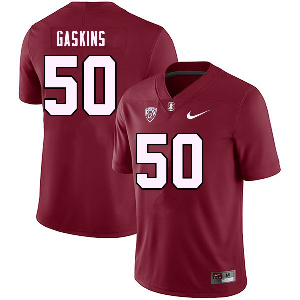 Men #50 R.J. Gaskins Stanford Cardinal College Football Jerseys Stitched Sale-Cardinal - Click Image to Close